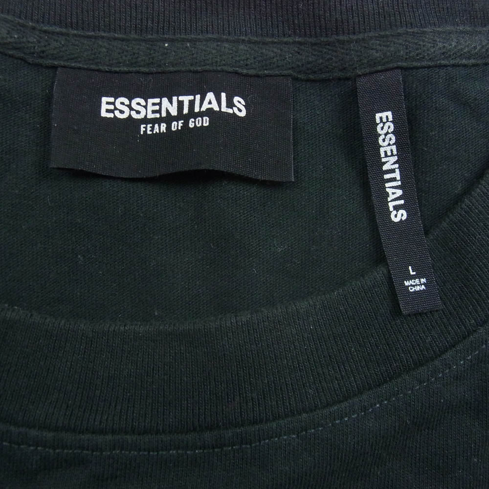 FEAR OF GOD フィアオブゴッド ESSENTIALS LONG SLEEVE BOXY T-SHIRT ロゴ 長袖 Tシャツ ブラックL ブラック系 L【中古】