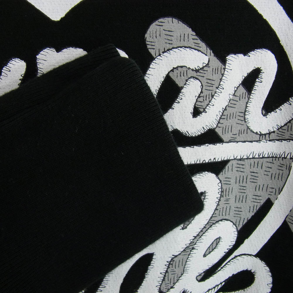 HUMAN MADE ヒューマンメイド 23AW × KAWS Made Sweatshirt カウズ メイド ロゴ プリント クルーネック スウェット ブラック系 XL【中古】