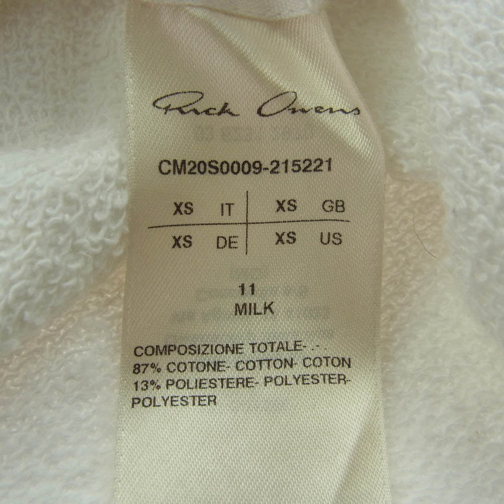 Rick Owens リックオウエンス 20SS CM20S0009-215221 Champion チャンピオン TANK ノースリーブ タンクトップ ホワイト系 S【中古】