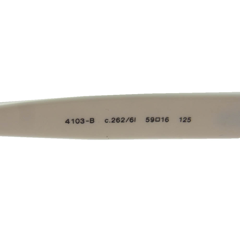 CHANEL シャネル 4103-B ラインストーン マトラッセ スクエア サングラス アイウェア 眼鏡 ホワイト系【中古】