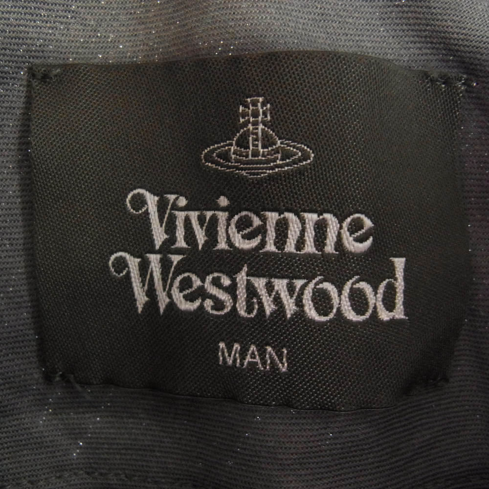 Vivienne WestwoodMAN ヴィヴィアンウエストウッドマン 20AW VW-LK-78249 ハーレクイン オーブ 変形 アシンメトリー ドレープ ニット カーディガン グレー系【中古】