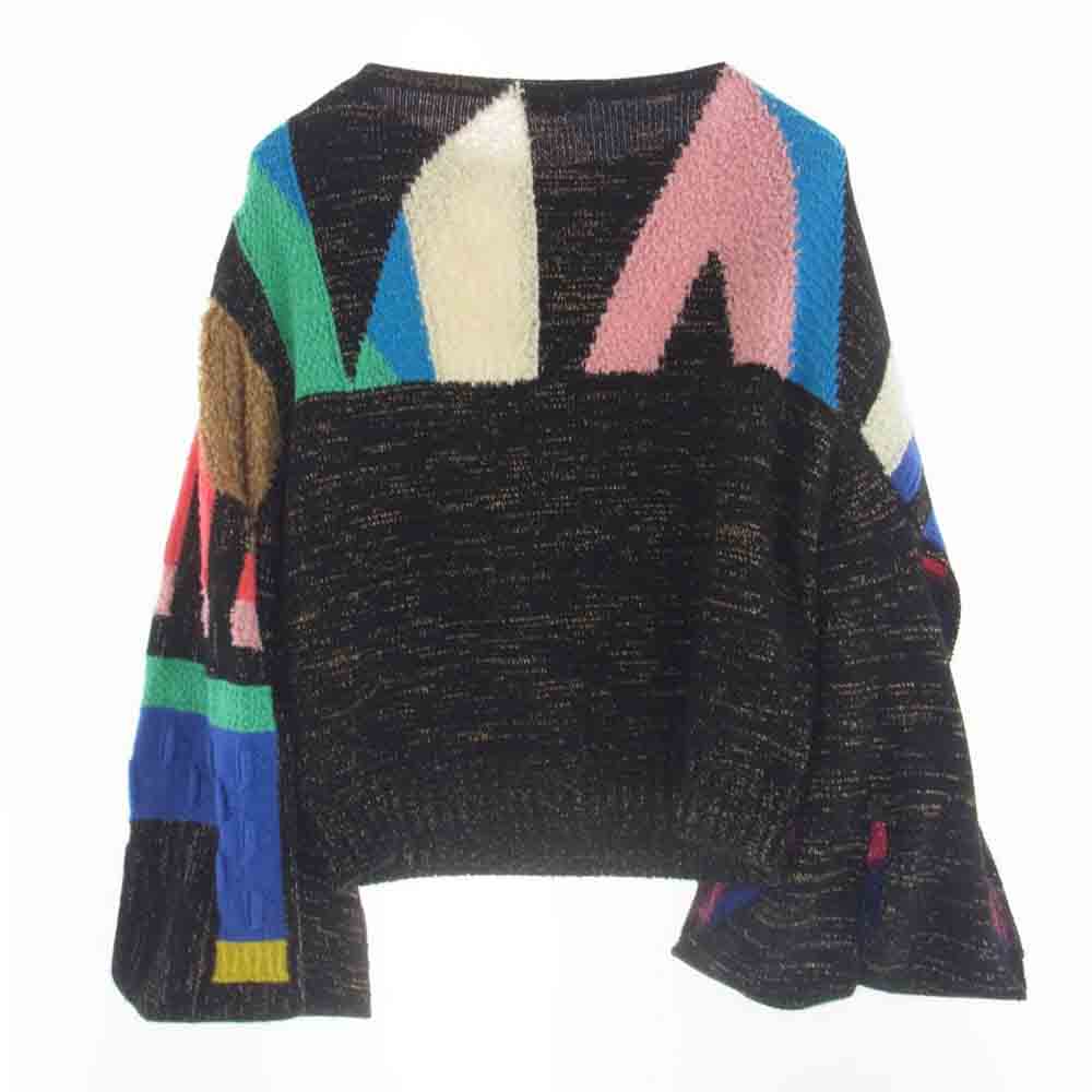 CHANEL シャネル P61696K47335 イタリア製 カシミヤ ココマークボタン ポートネック ラメMIX ニット セーター トップス マルチカラー系 38【中古】