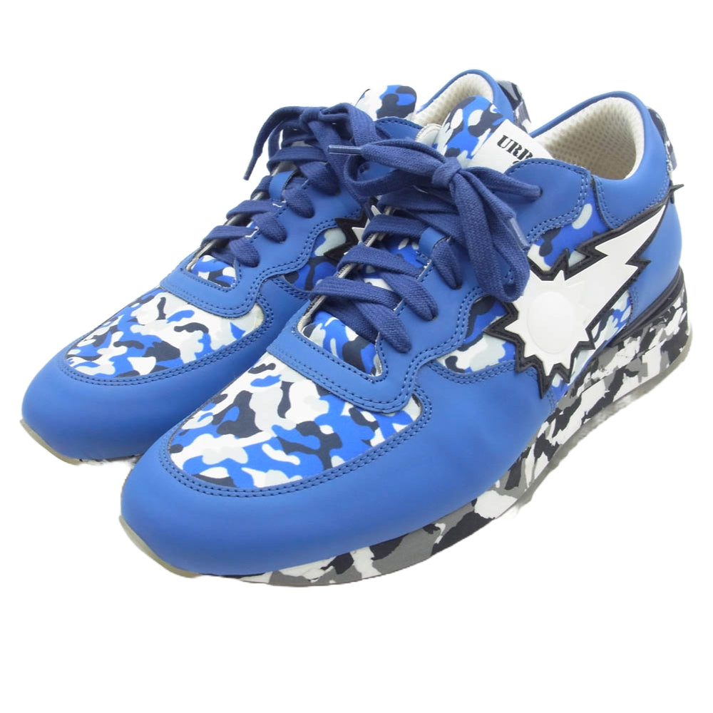 アーバンサン ART ANDRE カモフラソール スニーカー ブルー ホワイト ブルー系 42【美品】【中古】
