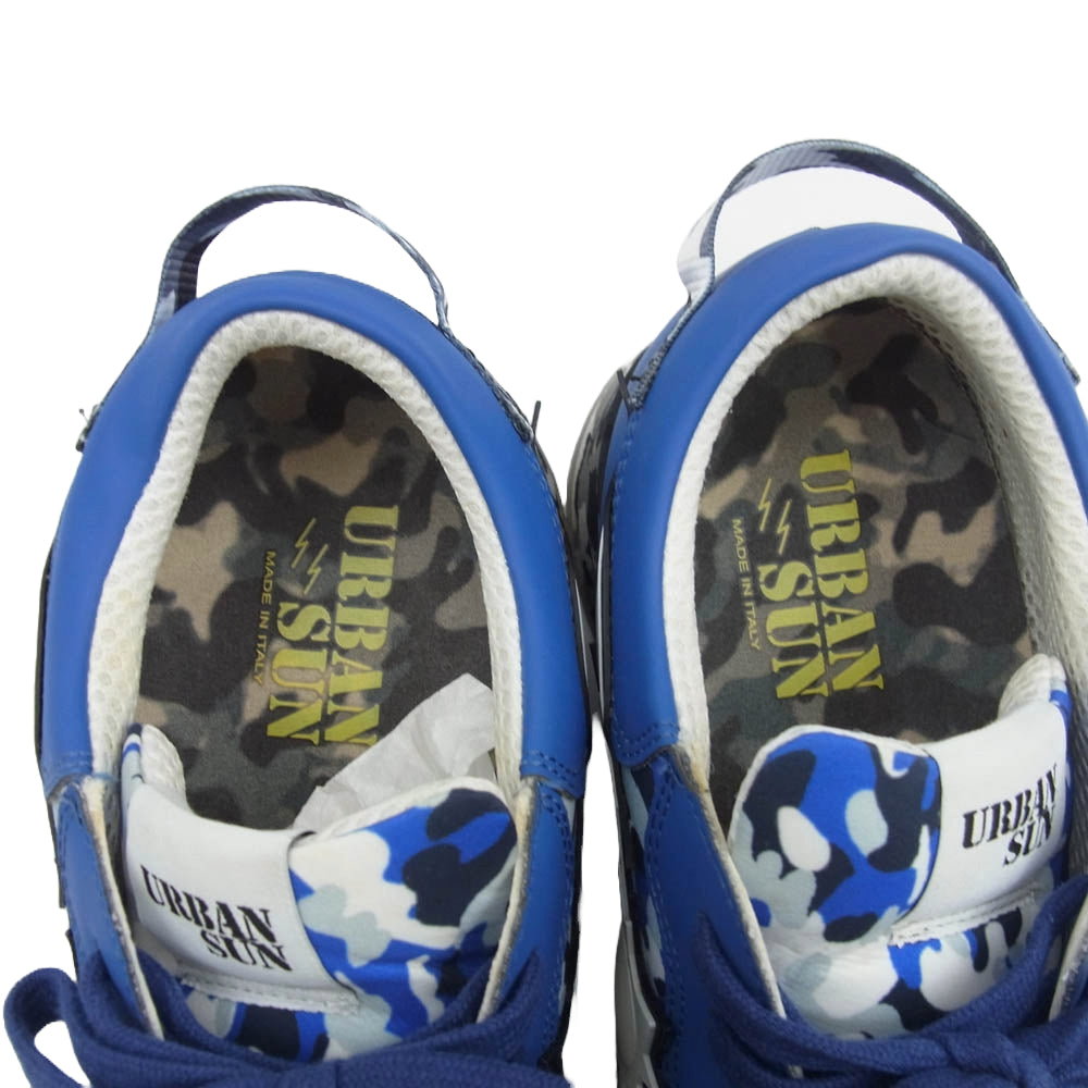 アーバンサン ART ANDRE カモフラソール スニーカー ブルー ホワイト ブルー系 42【美品】【中古】