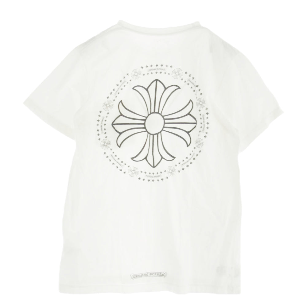 CHROME HEARTS クロムハーツ（原本無） CHプラス ロゴ プリント 半袖 ポケット Tシャツ カットソー ホワイト系 M【中古】