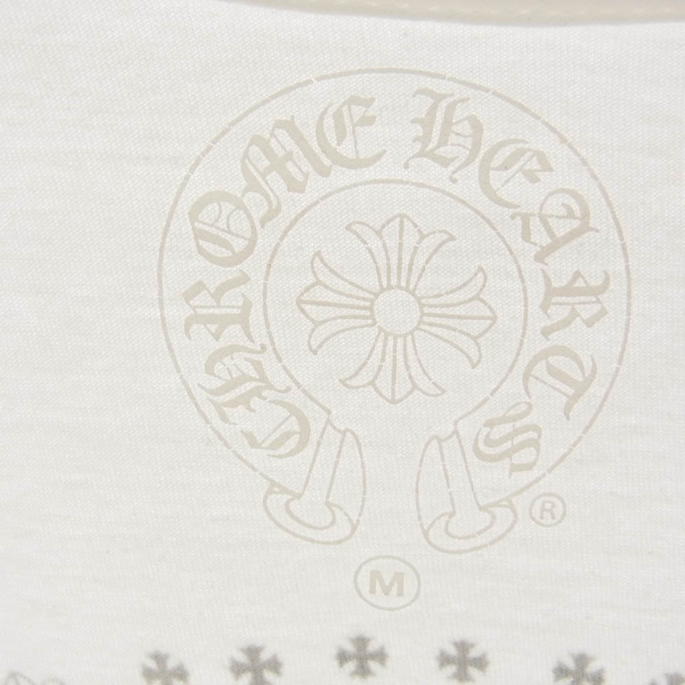 CHROME HEARTS クロムハーツ（原本無） CHプラス ロゴ プリント 半袖 ポケット Tシャツ カットソー ホワイト系 M【中古】