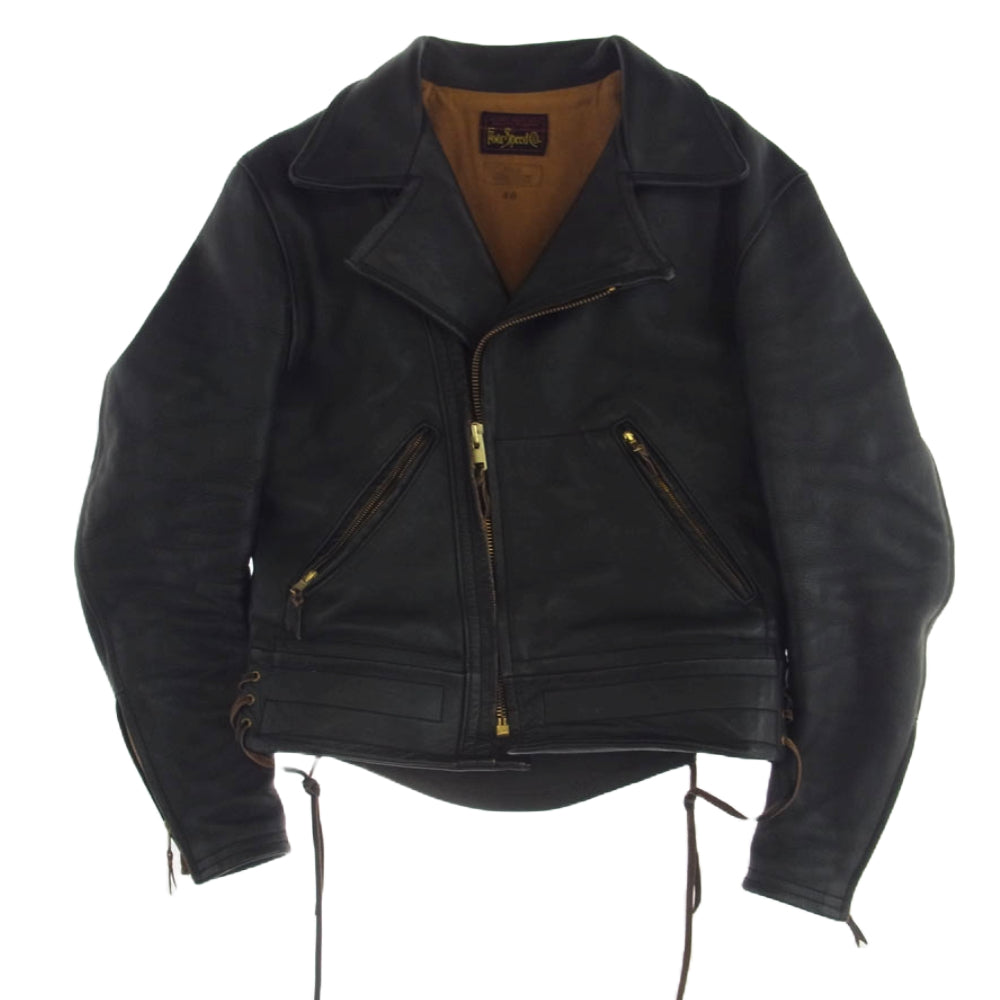 フォースピード ダブルライダース レザー ジャケット ブラック系 40【中古】