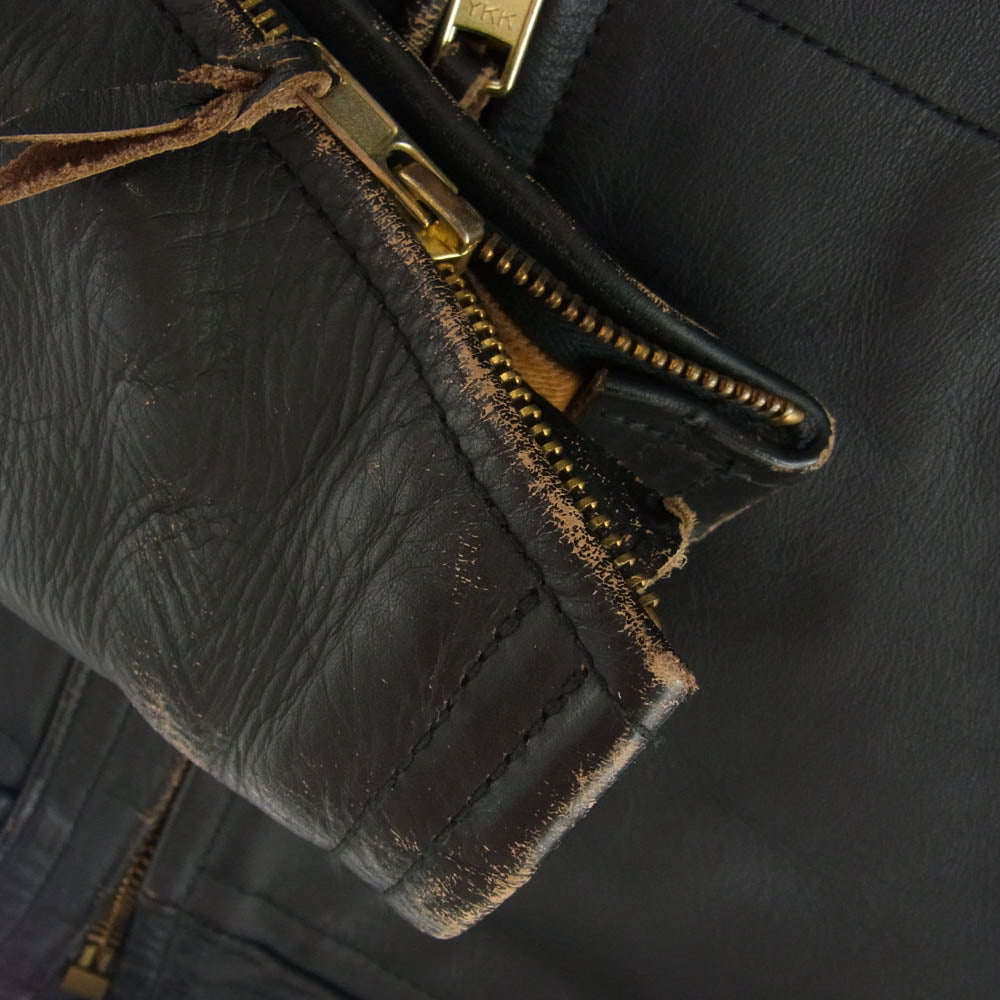 フォースピード ダブルライダース レザー ジャケット ブラック系 40【中古】