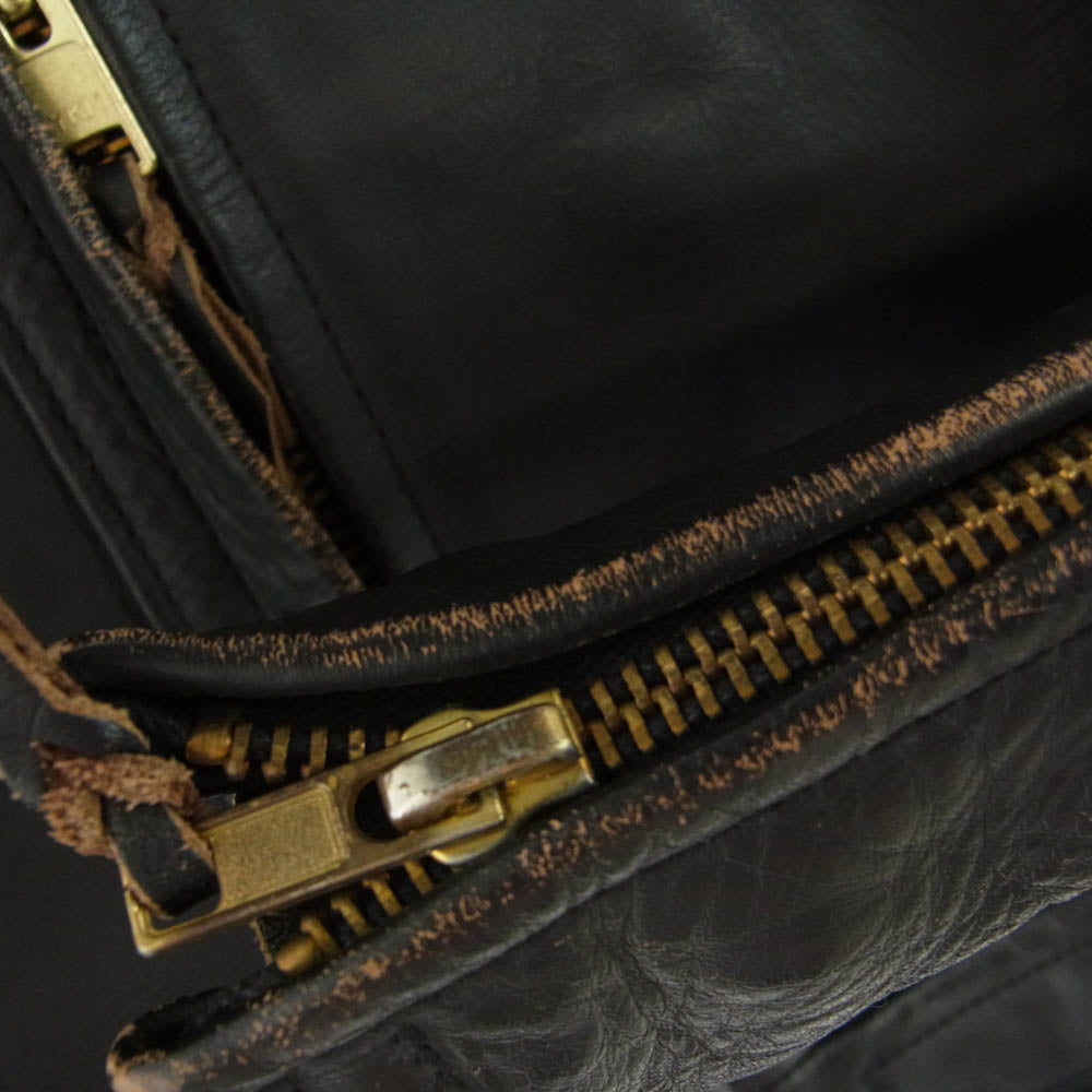 フォースピード ダブルライダース レザー ジャケット ブラック系 40【中古】