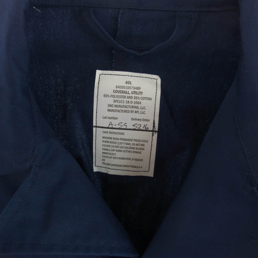 米海軍 海軍 SPE1C1-18-D-1064 SNC API Utility Coverall ネイビー系【美品】【中古】