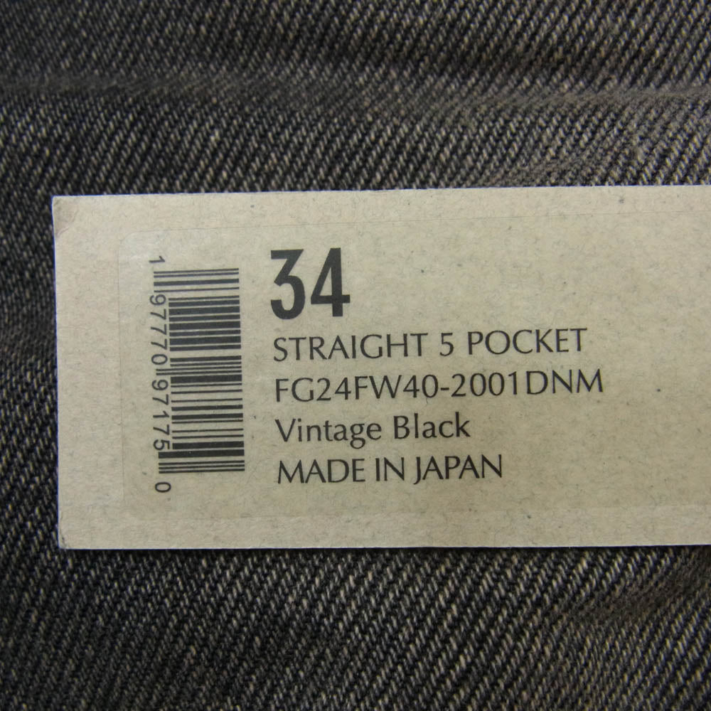 FEAR OF GOD フィアオブゴッド 24AW 24FW FG24FW40-2001DNM EIGHTH COLLECTION STRAIGHT 5 POCKET ストレート 5ポケット デニムパンツ ジーンズ ブラック系 34【極上美品】【中古】