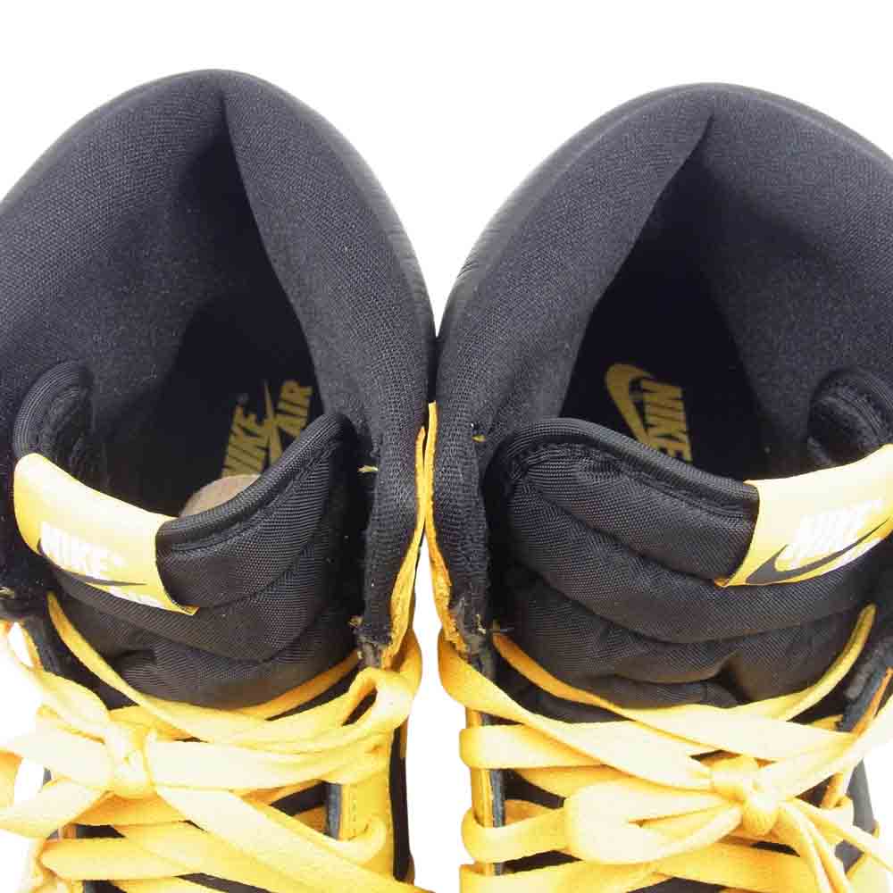 NIKE ナイキ 555088-701 AIR JORDAN1 RETRO HIGH OG Pollen エアジョーダン1 レトロ ブラック系 イエロー系 30.5cm【極上美品】【中古】