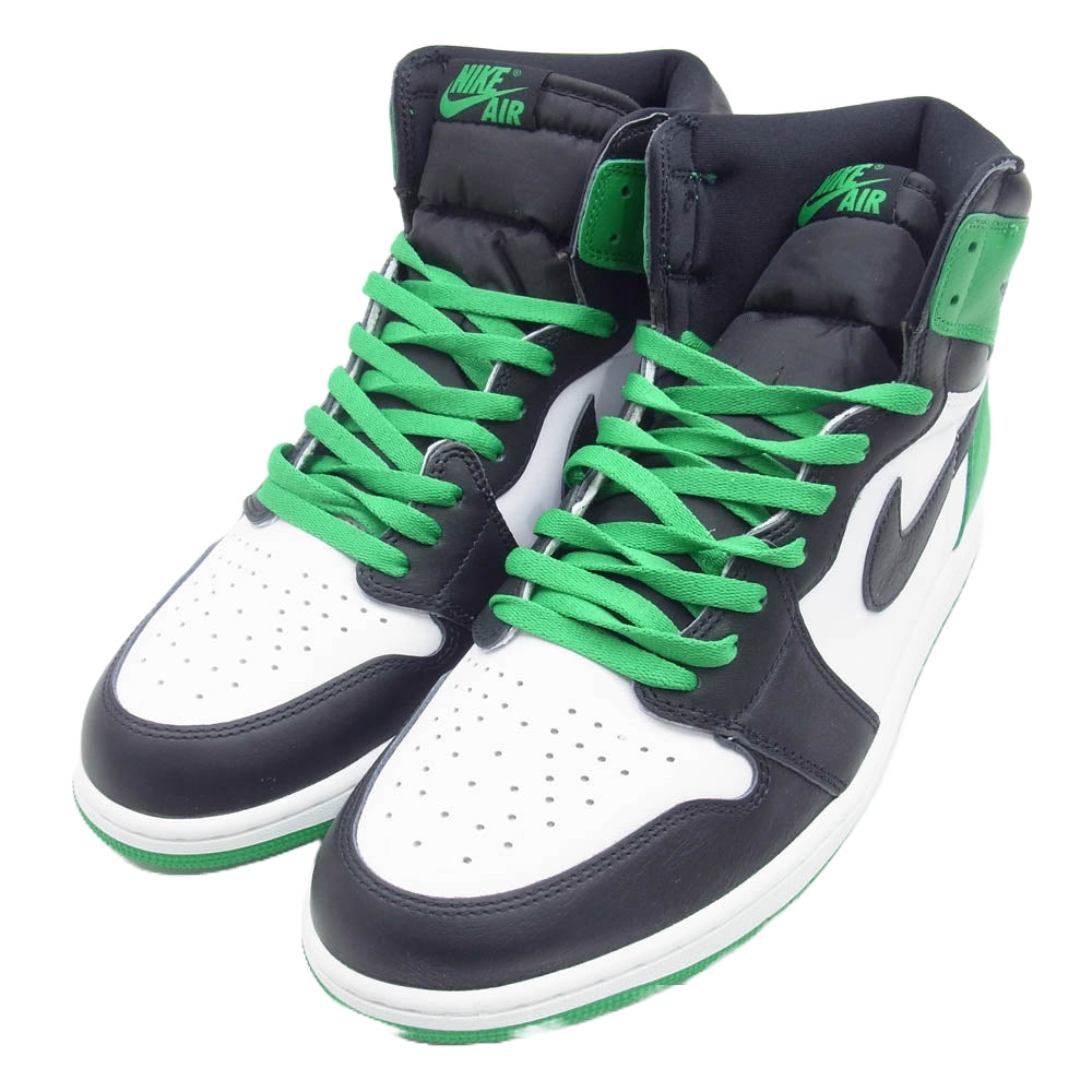 NIKE ナイキ DZ5485-031 AIR JORDAN 1 RETRO HIGH OG LUCKY GREEN エアジョーダン1 レトロ ブラック系 グリーン系 ホワイト系 31cm【極上美品】【中古】