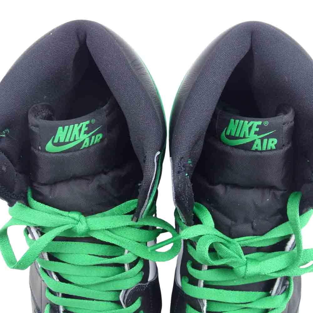 NIKE ナイキ DZ5485-031 AIR JORDAN 1 RETRO HIGH OG LUCKY GREEN エアジョーダン1 レトロ ブラック系 グリーン系 ホワイト系 31cm【極上美品】【中古】