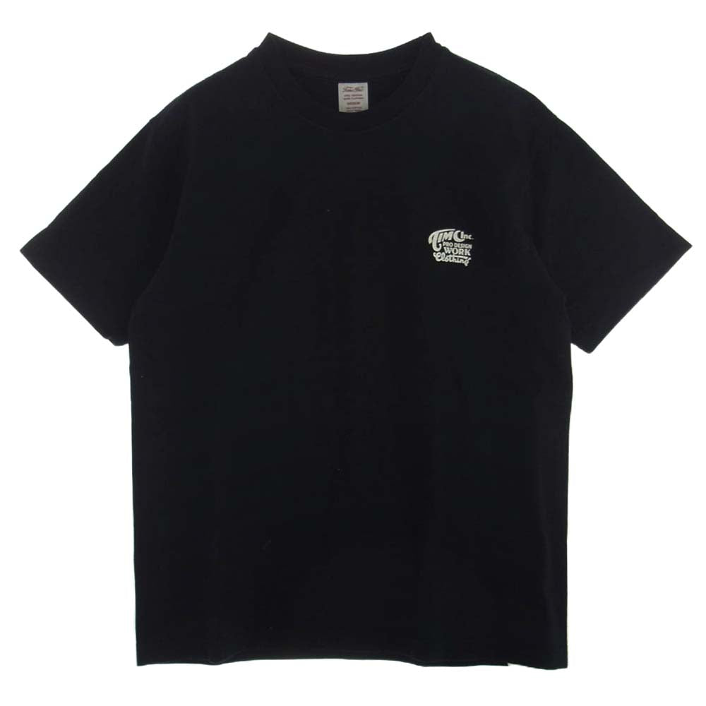 ティエムシー インク 東京インディアンズ ロゴプリント クルーネック 半袖 Tシャツ ブラック ブラック系 M【中古】