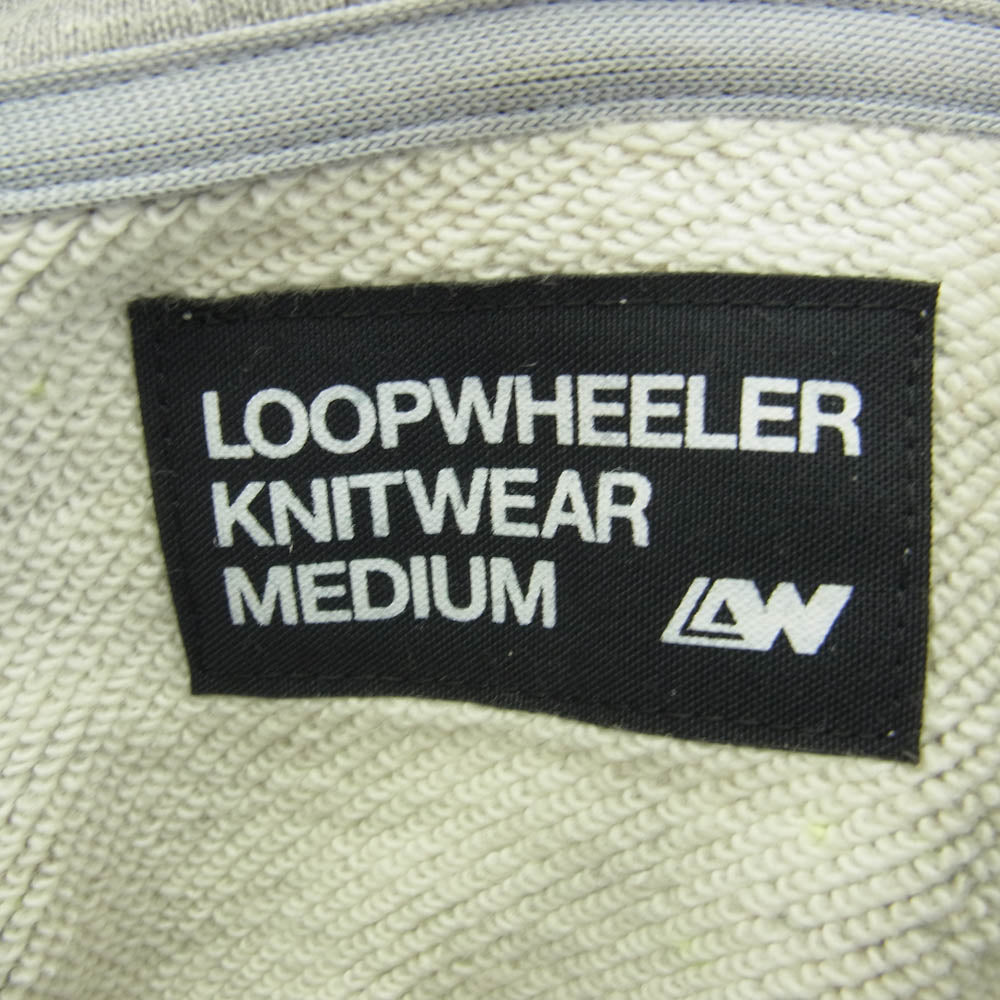 LOOPWHEELER ループウィラー 毛玉加工 ダブルジップ パーカー フーディ グレー系 M【中古】
