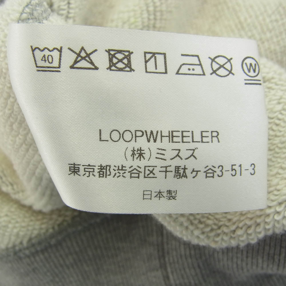 LOOPWHEELER ループウィラー 毛玉加工 ダブルジップ パーカー フーディ グレー系 M【中古】