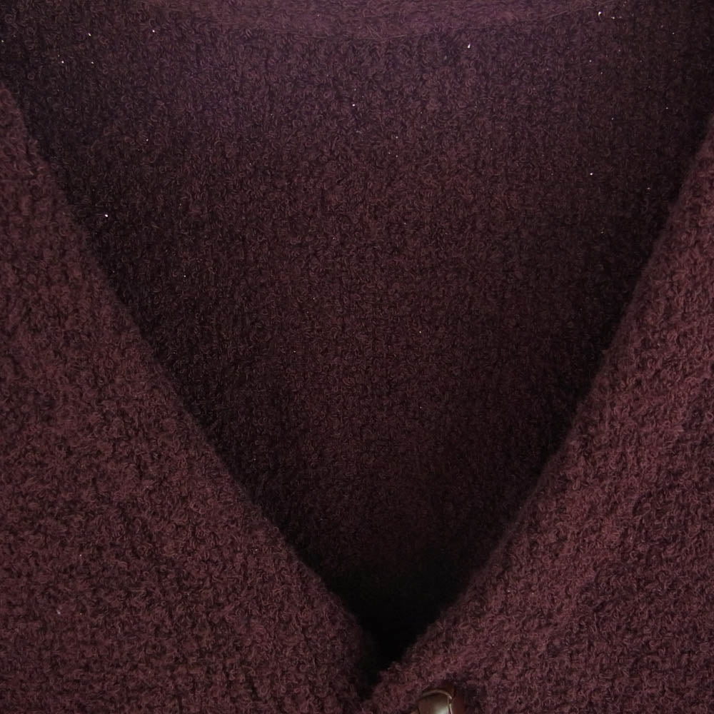 キネマ 23SS KNM-23SS-KN06 Pile cardigan バーガンディ パイル カーディガン ワインレッド系 S【中古】