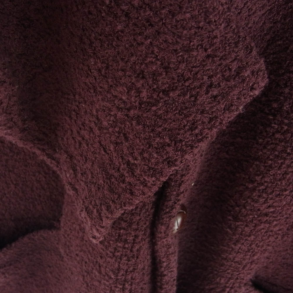 キネマ 23SS KNM-23SS-KN06 Pile cardigan バーガンディ パイル カーディガン ワインレッド系 S【中古】