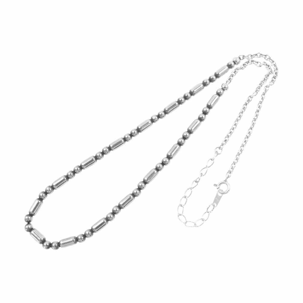 ナバホ アーティスト不明  ナバホパール シルバービーズ チェーン ネックレス シルバー系【中古】