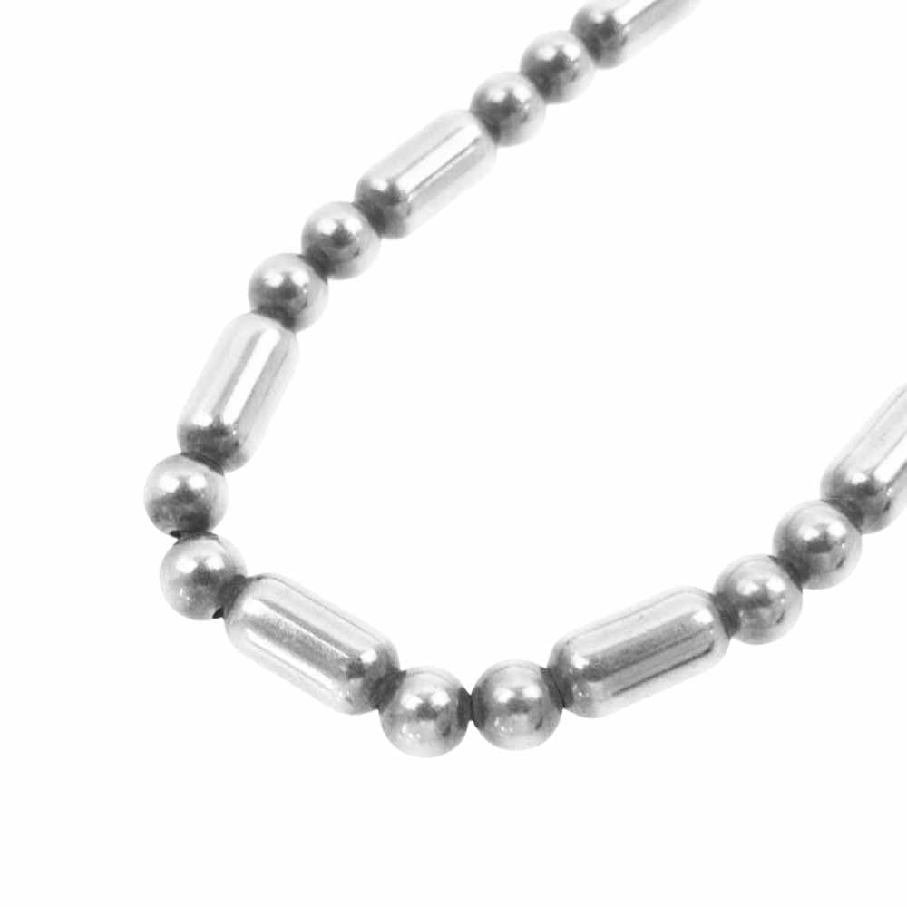 ナバホ アーティスト不明  ナバホパール シルバービーズ チェーン ネックレス シルバー系【中古】