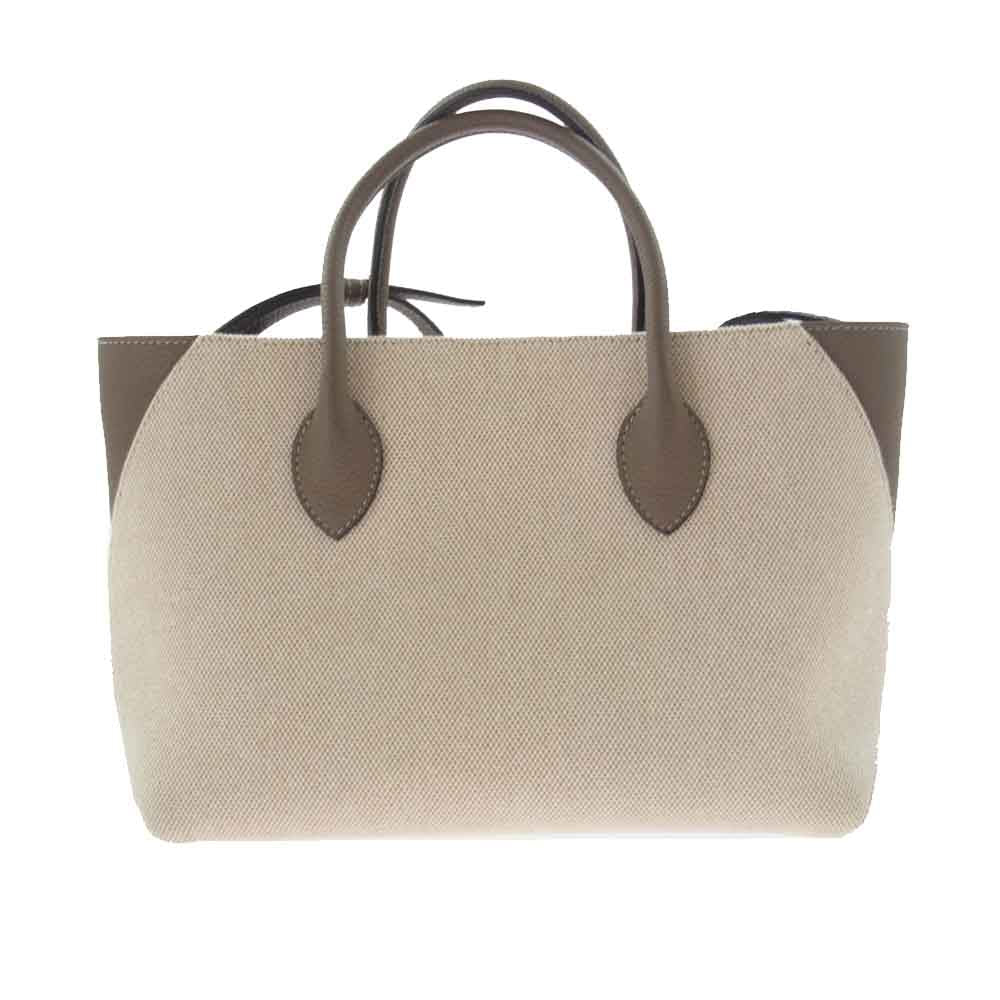 BONAVENTURA ボナベンチュラ Canvas Mia Tote Bag  2WAY ミニ トート バッグ ベージュ系【美品】【中古】