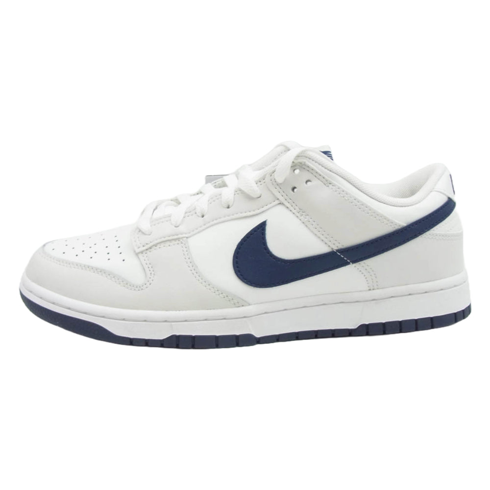 NIKE ナイキ DV0831-111 Dunk Low Retro Summit White Midnight Navy Platinum Tint ダンク ロー レトロ サミットホワイト ミッドナイトネイビープラチナムティント ホワイト系 ネイビー系 グレー系 28cm【新古品】【未使用】【中古】