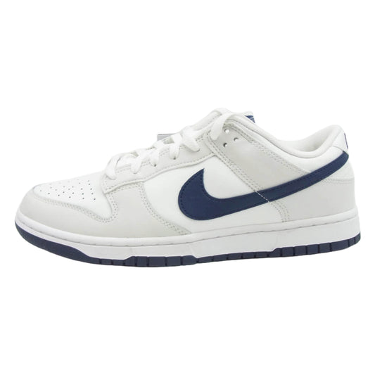 NIKE ナイキ DV0831-111 Dunk Low Retro Summit White Midnight Navy Platinum Tint ダンク ロー レトロ サミットホワイト ミッドナイトネイビープラチナムティント ホワイト系 ネイビー系 グレー系 28cm【新古品】【未使用】【中古】