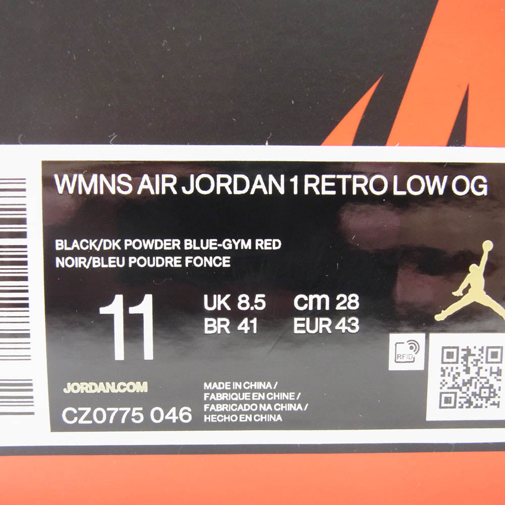 NIKE ナイキ CZ0775-046 Women's Air Jordan 1 Retro Low OG NC to Chi ウィメンズ エアジョーダン1 レトロ ロー ノースカロライナ トゥ シカゴ ブラック系 レッド系 28cm【新古品】【未使用】【中古】