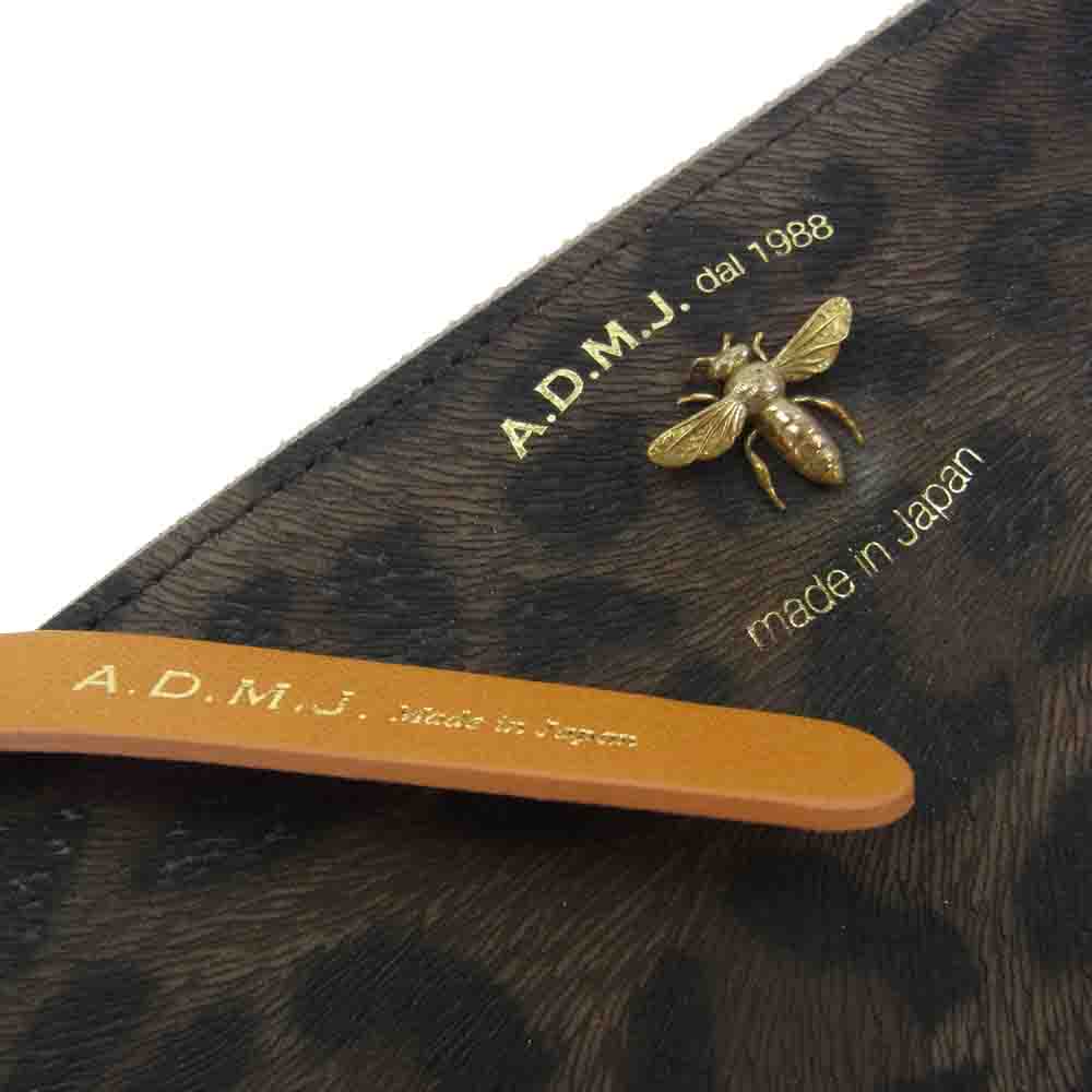 ADMJアクセソワ エーディーエムジェイ レオパード ロング ウォレット 財布 ブラウン系【新古品】【未使用】【中古】