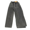 MAISON MARGIELA メゾンマルジェラ 24SS S62LB0163 MM6 エムエムシックス DENIM PANTS ワイド デニム パンツ 横開き ボタン止め ベルトドローコード ブラック系 グレー系 24【新古品】【未使用】【中古】