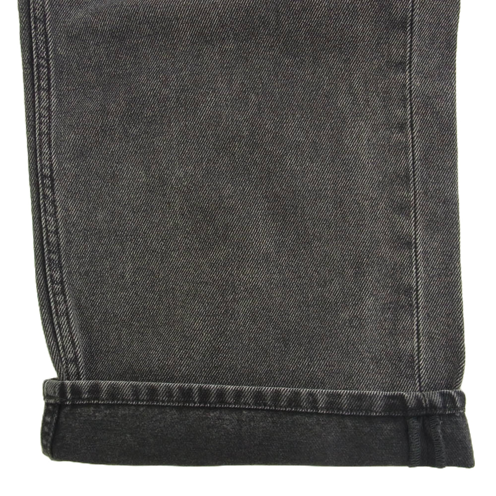 MAISON MARGIELA メゾンマルジェラ 24SS S62LB0163 MM6 エムエムシックス DENIM PANTS ワイド デニム パンツ 横開き ボタン止め ベルトドローコード ブラック系 グレー系 24【新古品】【未使用】【中古】