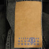 MAISON MARGIELA メゾンマルジェラ 24SS S62LB0163 MM6 エムエムシックス DENIM PANTS ワイド デニム パンツ 横開き ボタン止め ベルトドローコード ブラック系 グレー系 24【新古品】【未使用】【中古】
