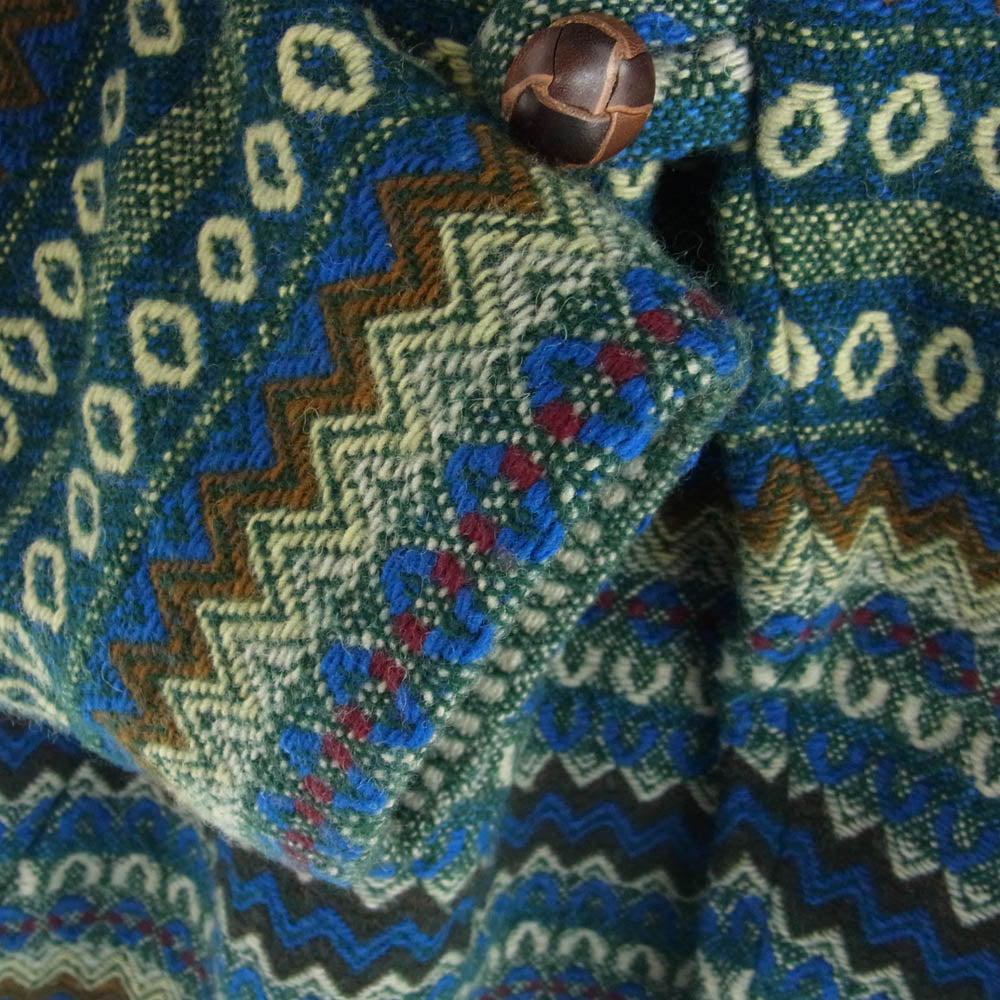 TENDERLOIN テンダーロイン T-NATIVE COAT ネイティブ コート ブルー系 グリーン系 XS【中古】