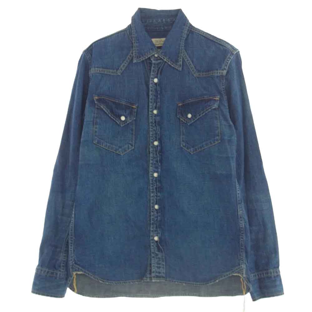 REMI RELIEF レミレリーフ デニム ウエスタン シャツ インディゴブルー系 M【中古】