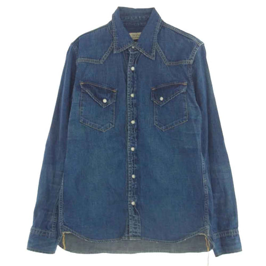 REMI RELIEF レミレリーフ デニム ウエスタン シャツ インディゴブルー系 M【中古】