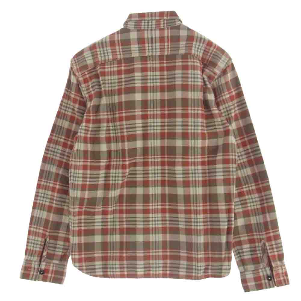 THE FLAT HEAD ザフラットヘッド ヘビーネル チェック シャツ レッド系 38【中古】