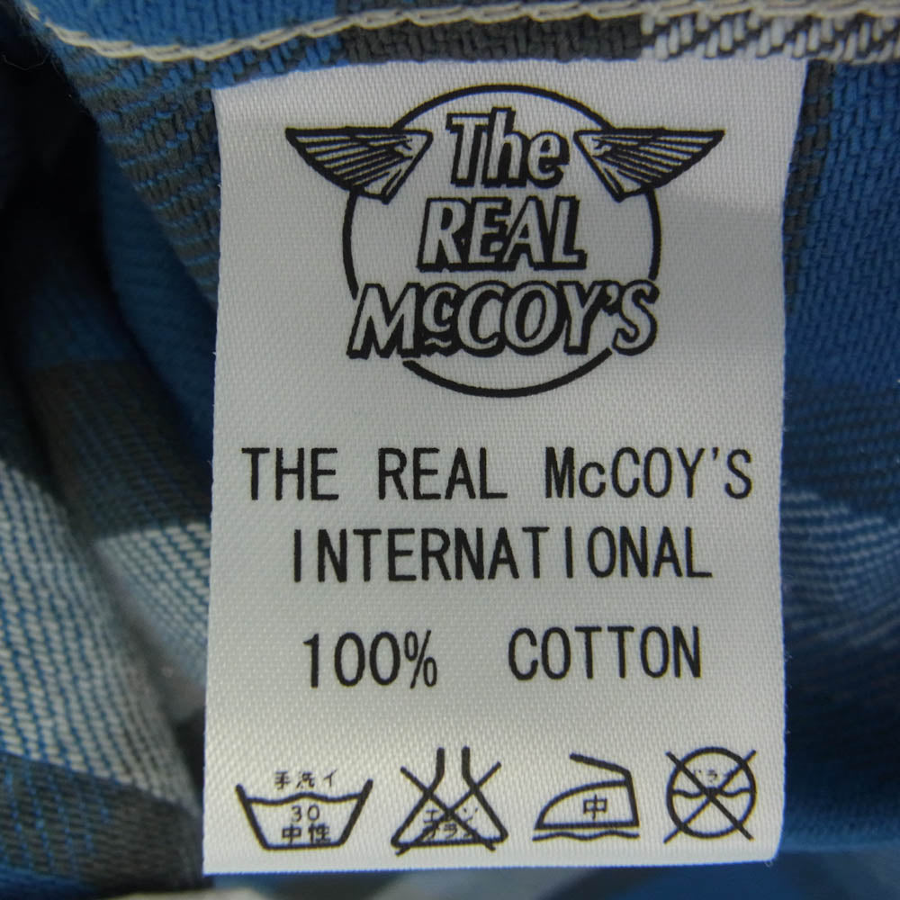 The REAL McCOY'S ザリアルマッコイズ JOE McCOY ジョーマッコイ 8HU ヘビーネル チェック シャツ グレー系 ブルー系 14【中古】