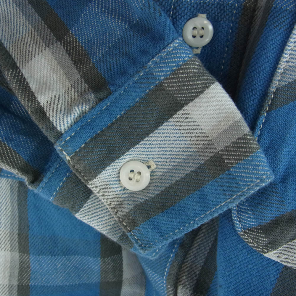 The REAL McCOY'S ザリアルマッコイズ JOE McCOY ジョーマッコイ 8HU ヘビーネル チェック シャツ グレー系 ブルー系 14【中古】