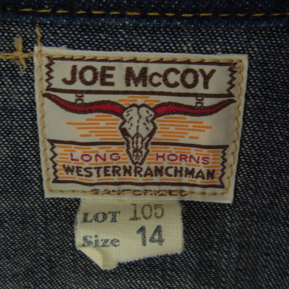 The REAL McCOY'S ザリアルマッコイズ JOE McCOY ジョーマッコイ デニム ウエスタン シャツ インディゴブルー系 14【中古】