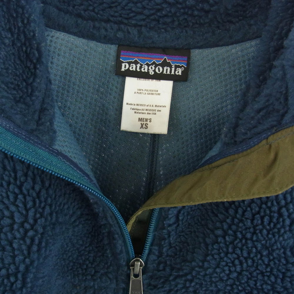 patagonia パタゴニア 07AW 23055F7 07年製 Classic Retro-X Jacket パタゴニア クラシック レトロX ジャケット フリース ネイビー系 XS【中古】