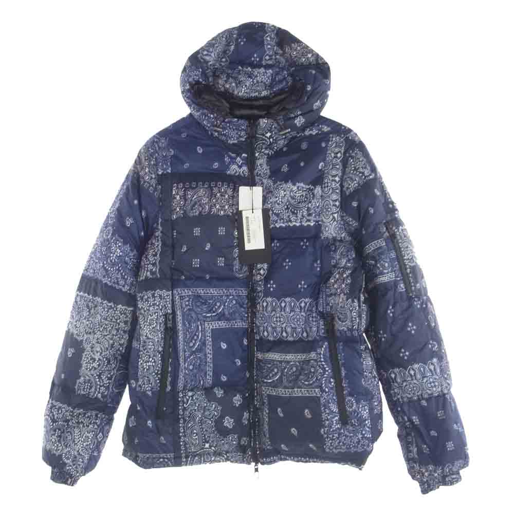 TATRAS タトラス MTAT20A4731 AGRIPPA リバーシブル ペイズリー フーディー ダウンジャケット ブルー系 4【極上美品】【中古】