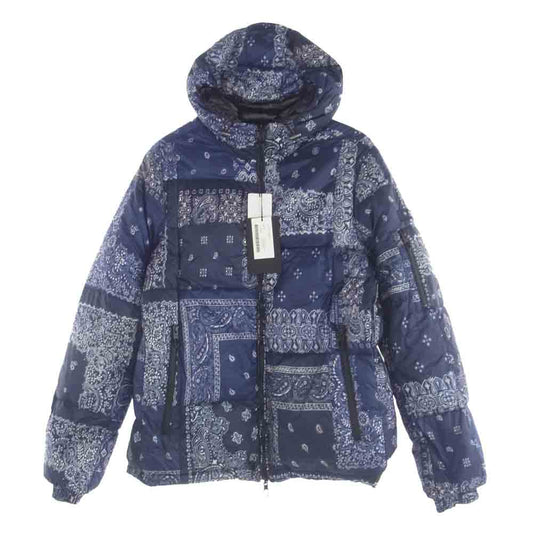 TATRAS タトラス MTAT20A4731 AGRIPPA リバーシブル ペイズリー フーディー ダウンジャケット ブルー系 4【極上美品】【中古】