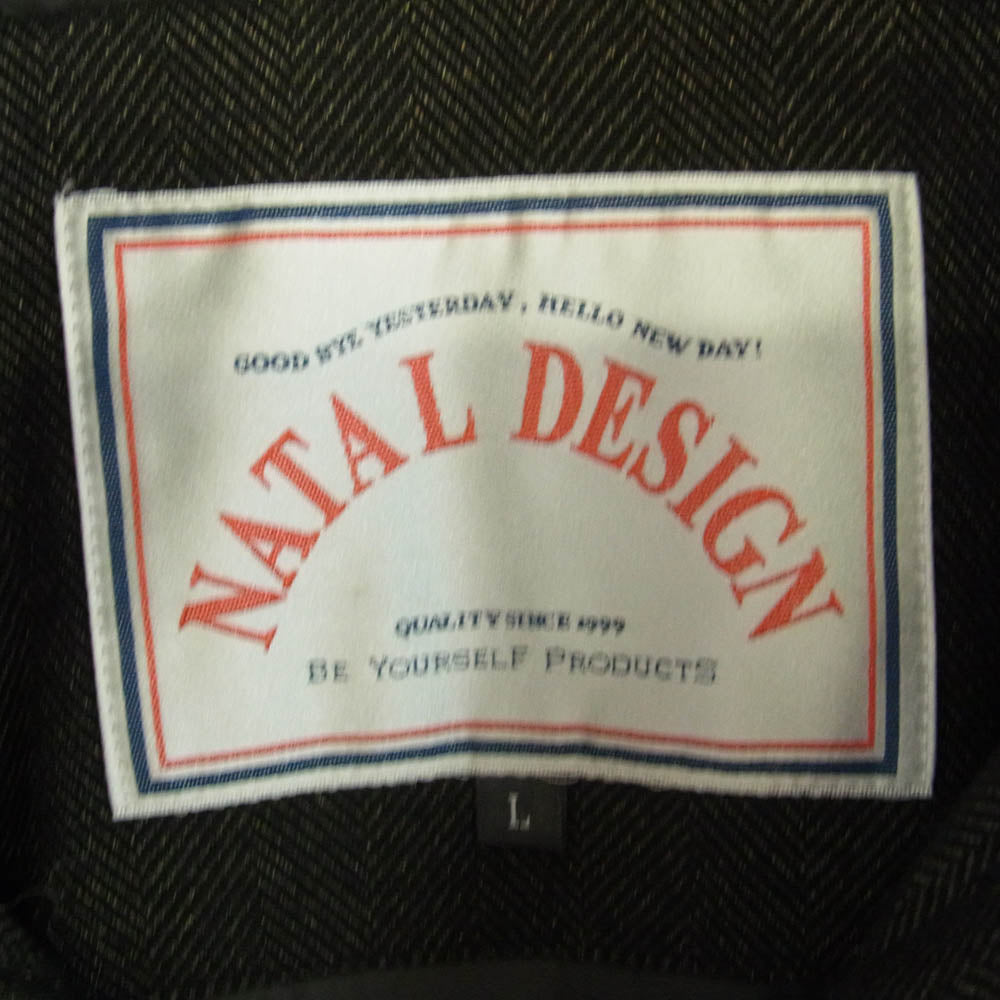NATAL DESIGN ネイタルデザイン DUDE DOWN COAT ダウン コート ジャケット ブラック系 L【中古】