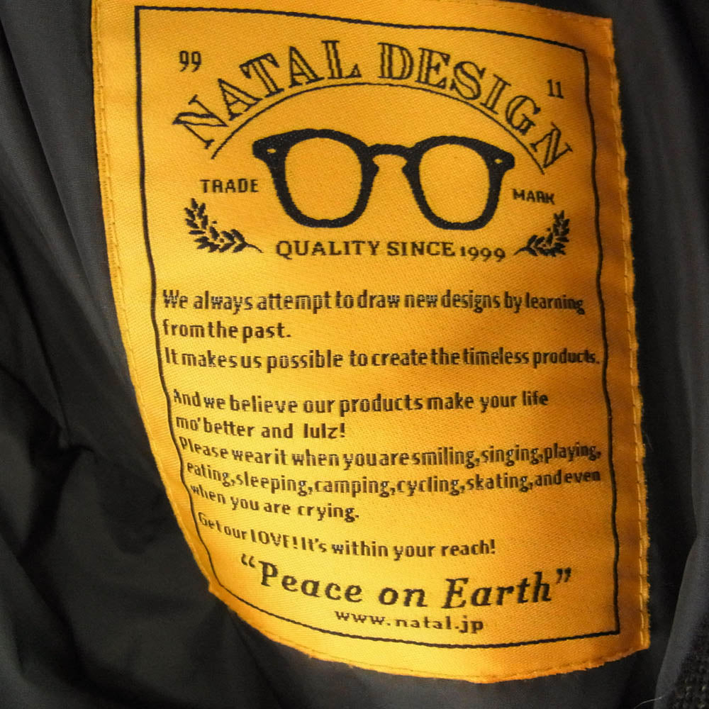 NATAL DESIGN ネイタルデザイン DUDE DOWN COAT ダウン コート ジャケット ブラック系 L【中古】