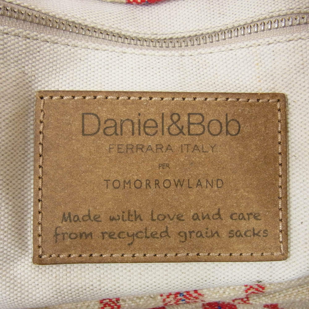 ダニエル＆ボブ tomorrowland トゥモローランド別注 ヘリンボーン キャンバス トートバッグ ライン オフホワイト系【中古】