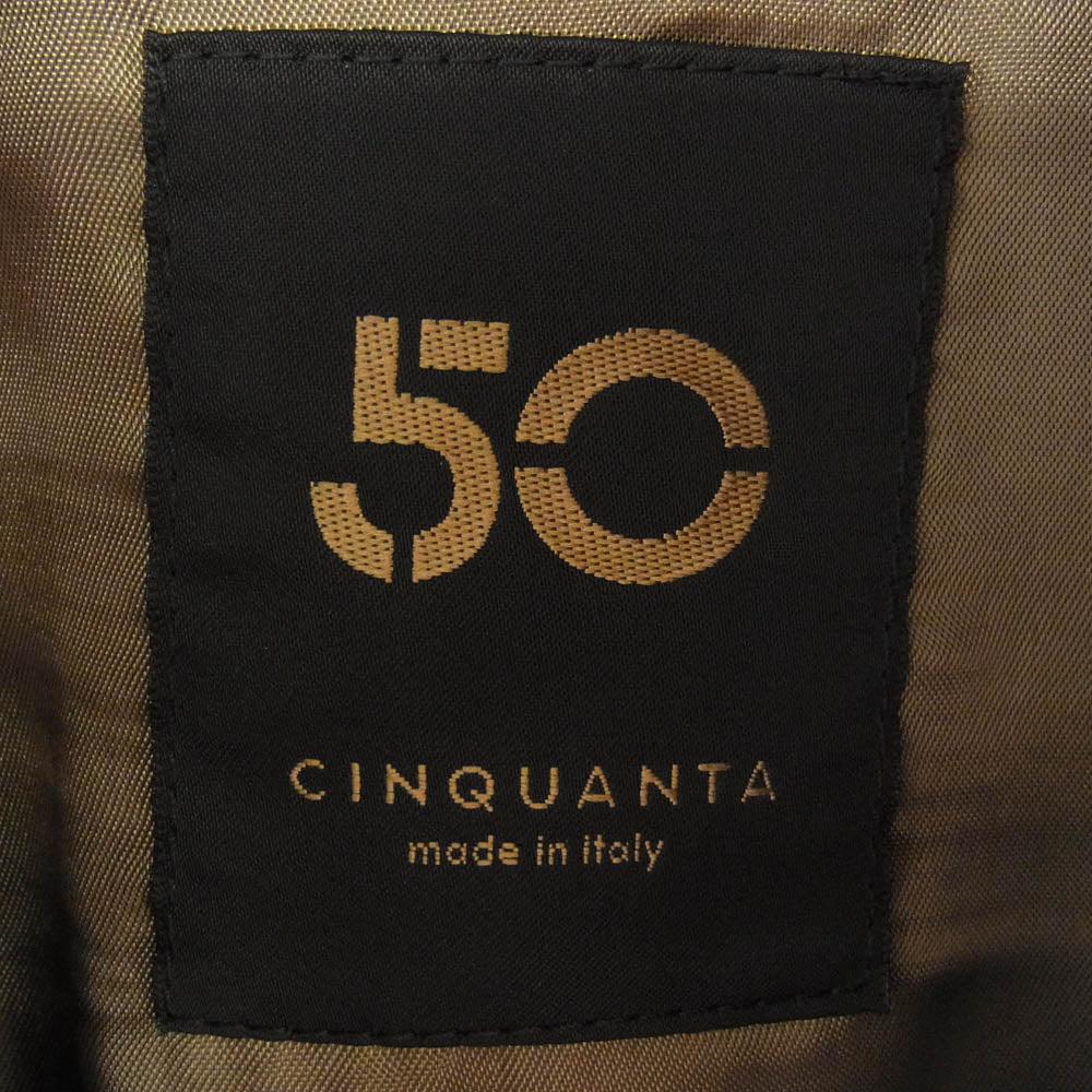 チンクワンタ チンクアンタ H502-1 STAND COLLAR SINGLE RIDERS スタンドカラー シングル ライダースジャケット ブラウン系 46【中古】