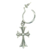 CHROME HEARTS クロムハーツ（原本無） TINY CH CROSS タイニーCHクロス フープ ピアス シルバー系【中古】