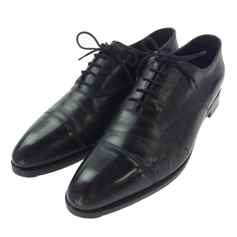 John Lobb ジョンロブ 67147 CITY II シティ2 71/2E レザー シューズ ※補修有 ブラック系 UK7.5E【中古】