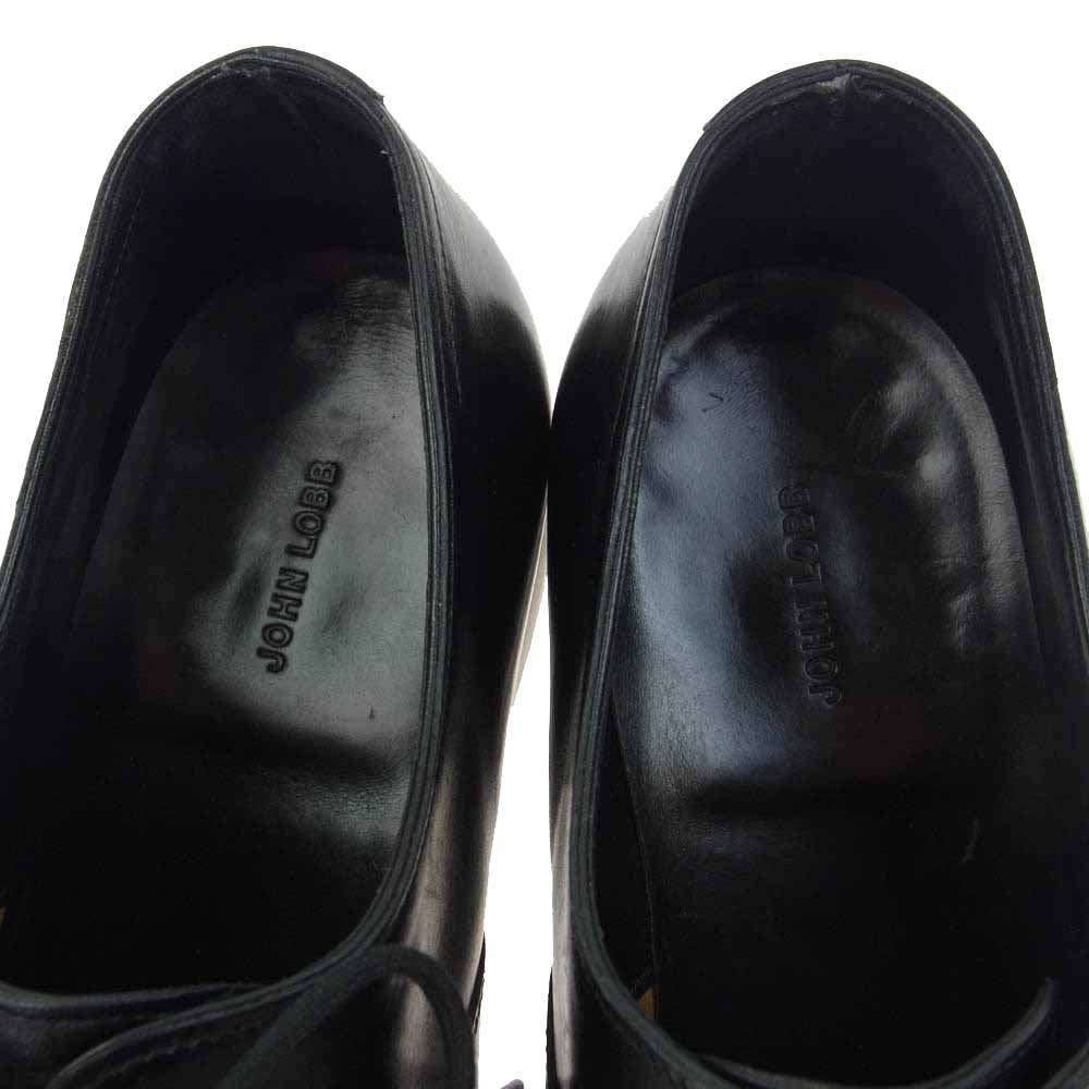 John Lobb ジョンロブ 67147 CITY II シティ2 71/2E レザー シューズ ※補修有 ブラック系 UK7.5E【中古】